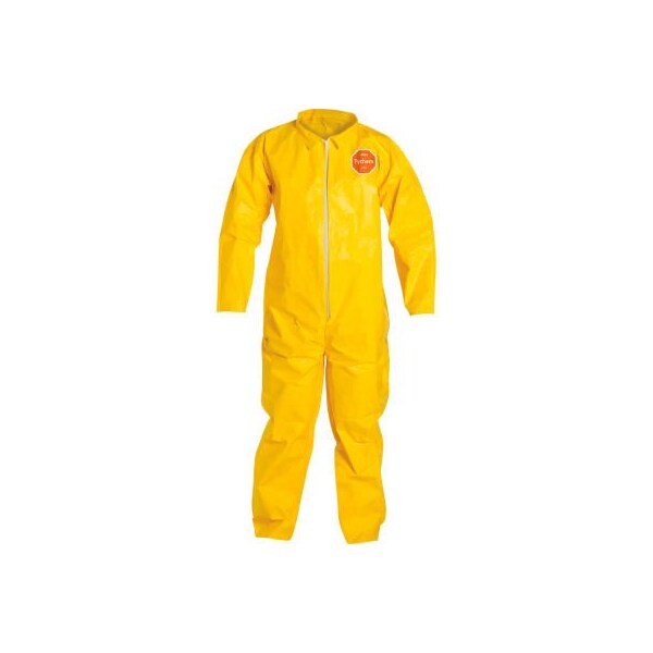 Dupont Disposable Coveralls, Coverall (all), XL, Serged Seam, Yellow QC120SYLXL001200 - main